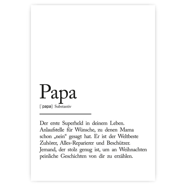 "Papa" Definition Poster