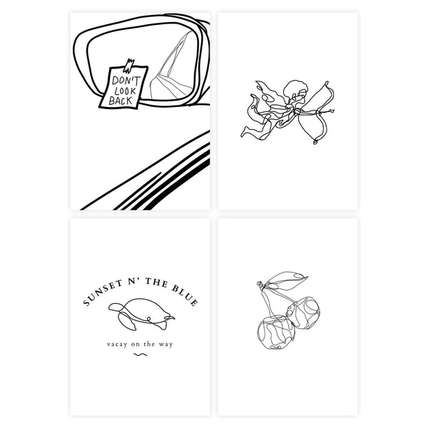 "LINEART COLLECTION" 4ER POSTER SET